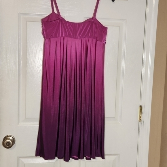 Bisou Bisou Ombré Size 10 pink to purple spaghetti strap dress - Picture 6 of 7